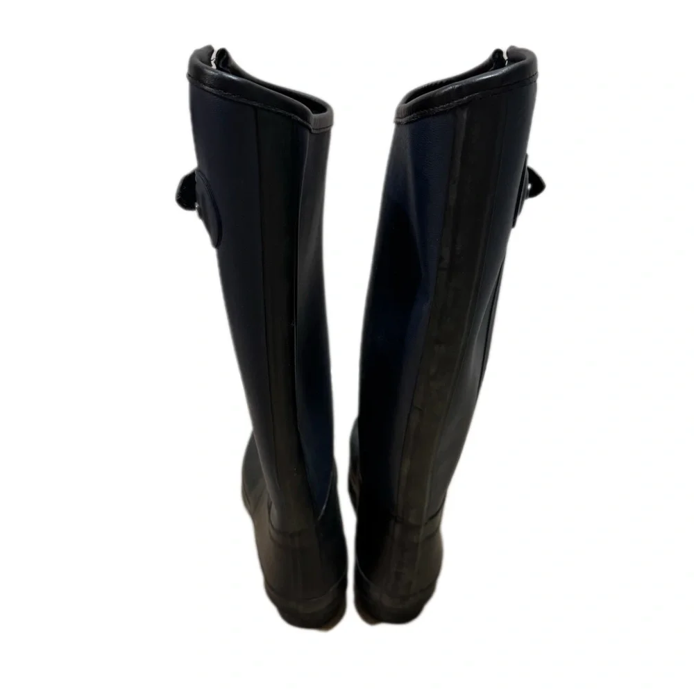 Hunter X Rag & Bone Women's Black Rain Boots Pre Owned, size 40/41 - Picture 4 of 10
